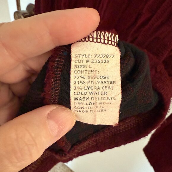 Cut Loose Sweater Set – Top & Skirt – Burgundy, Size Large NWOT - Picture 7 of 16